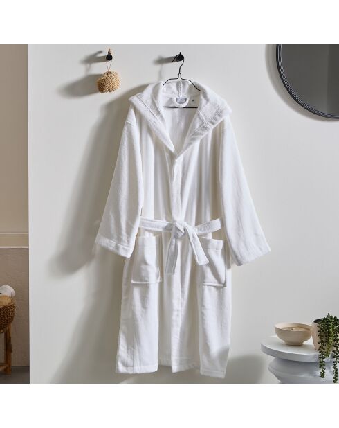 Peignoir à Capuche blanc