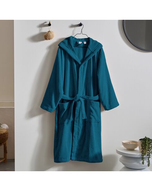Peignoir à Capuche petrole