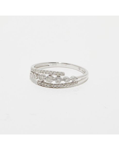 Bague Étoile Éternelle Diamants 0.17 ct or blanc