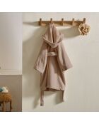 Peignoir enfant à Capuche taupe