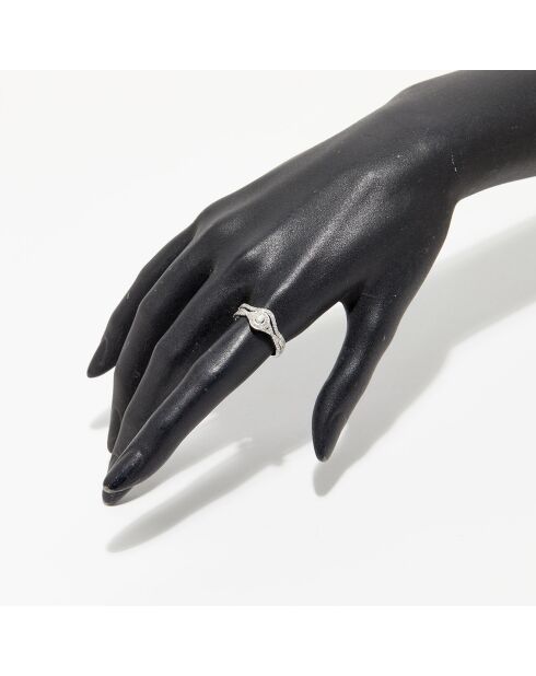 2 Bagues Éclat Harmonieux Diamants 0.41 ct or blanc