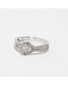 2 Bagues Éclat Harmonieux Diamants 0.41 ct or blanc