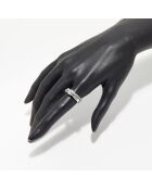 2 Bagues Étoile Flamboyante Diamants 0.23 ct & Topaze blanche 0.15 ct or blanc
