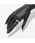 2 anillos Eclipse con diamantes de 0,32 quilates y oro amarillo con topacio blanco de 1,07 quilates