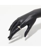 2 harmonische sprankelende diamanten ringen 0,41 kt geelgoud