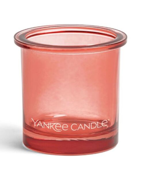 Photophore Pop pour votive corail - 7x7x7 cm