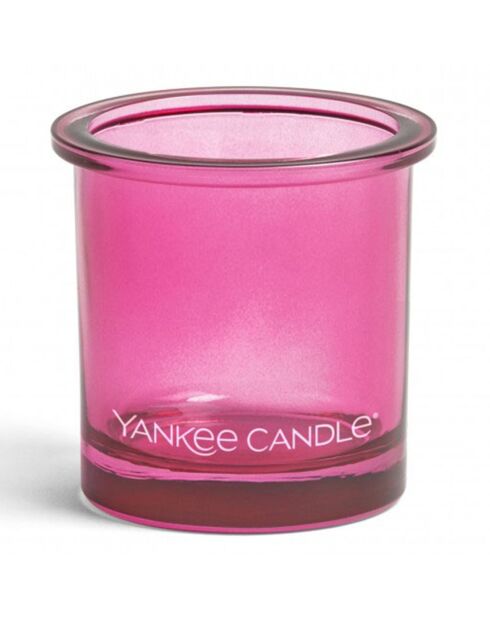 Photophore Pop pour votive rose - 7x7x7 cm