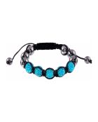 Bracelet Conexion noir/turquoise