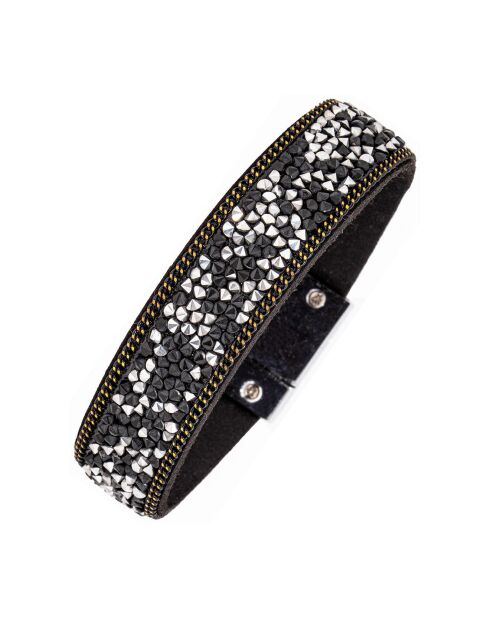 Bracelet Siberia argenté/noir