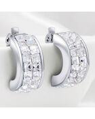 Boucles d'oreilles Diamane argenté/blanc