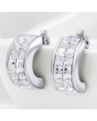 Boucles d'oreilles Diamane argenté/blanc