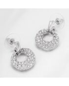 Cerclis silber/weiße Ohrringe