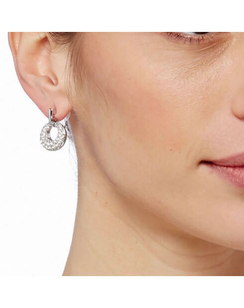 Cerclis silber/weiße Ohrringe