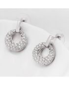 Cerclis silber/weiße Ohrringe