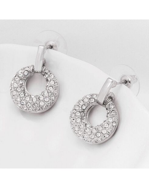 Cerclis silber/weiße Ohrringe