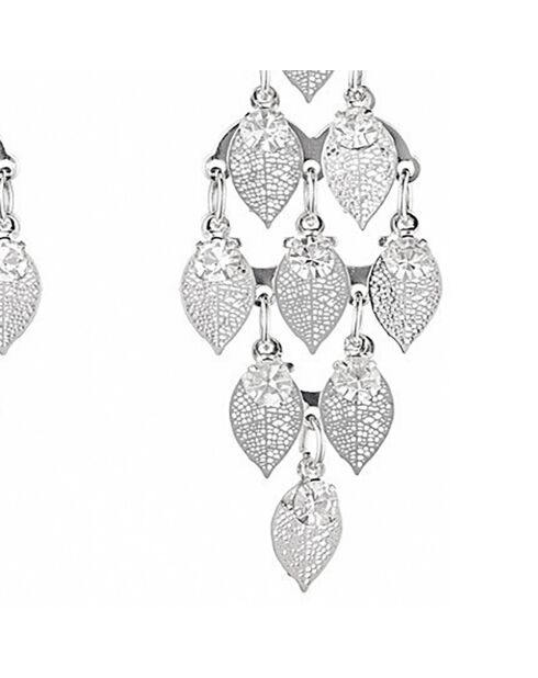 Naturel zilver/witte oorbellen