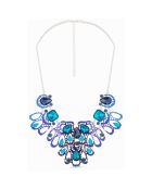 Silber/blaue Abendkette