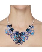 Silber/blaue Abendkette