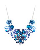 Silber/blaue Abendkette