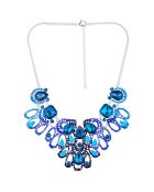 Silber/blaue Abendkette