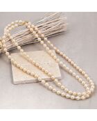 Collier Shaddie doré/blanc