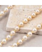 Collier Shaddie doré/blanc