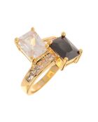 Anillo Antadonis oro/negro/blanco