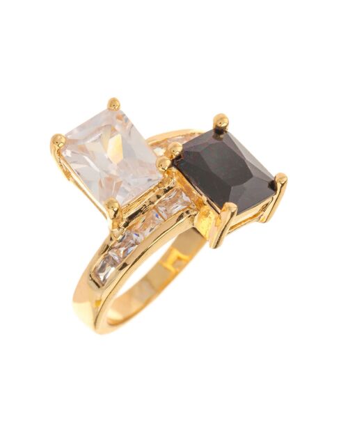 Anello Antadonis in oro/nero/bianco