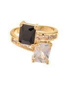 Anillo Antadonis oro/negro/blanco