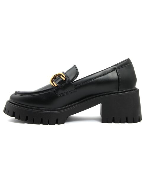 Mocassins Maïlys noirs - Talon 6 cm