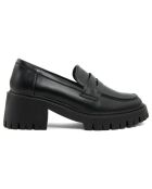 Mocassins Gabrielle noirs - Talon 6 cm