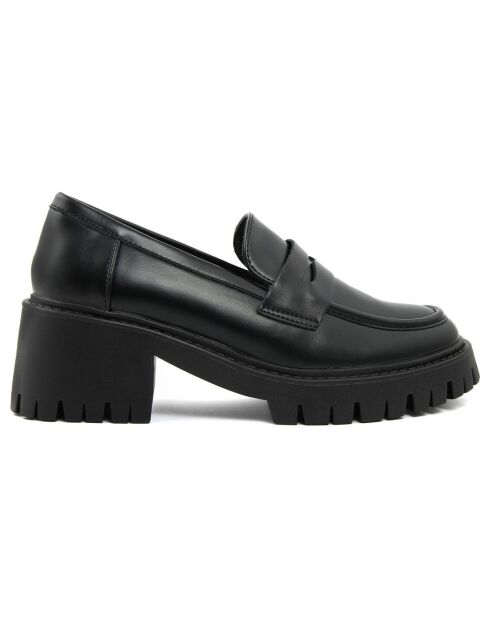 Mocassins Gabrielle noirs - Talon 6 cm