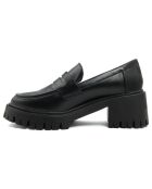 Mocassins Gabrielle noirs - Talon 6 cm