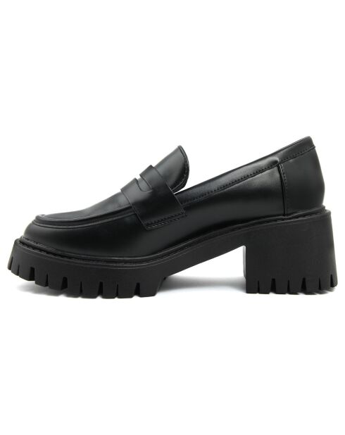 Mocassins Gabrielle noirs - Talon 6 cm