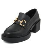 Mocassins Charlotte noirs - Talon 6 cm