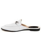 Mules Mocassins en Cuir Emma blanches