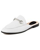 Mules Mocassins en Cuir Emma blanches