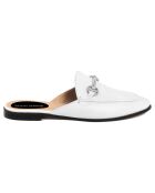 Mules Mocassins en Cuir Emma blanches