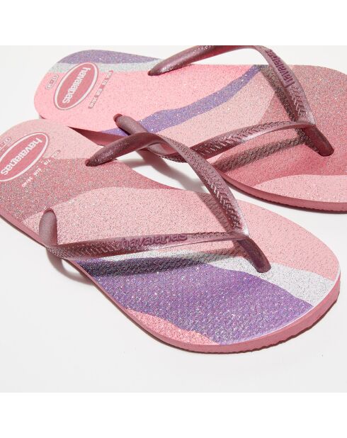 Tongs Slim Palette Glow rose/multicolore