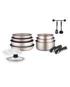 Batterie de cuisine Amovible induction grise - 15 pièces