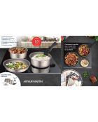 Batterie de cuisine Amovible induction grise - 15 pièces