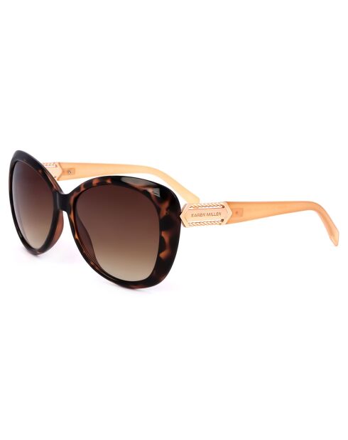 Lunettes de Soleil Femme écailles marron