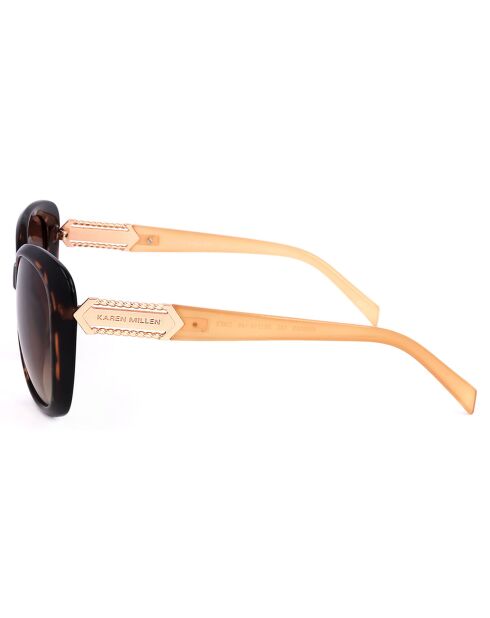 Lunettes de Soleil Femme écailles marron