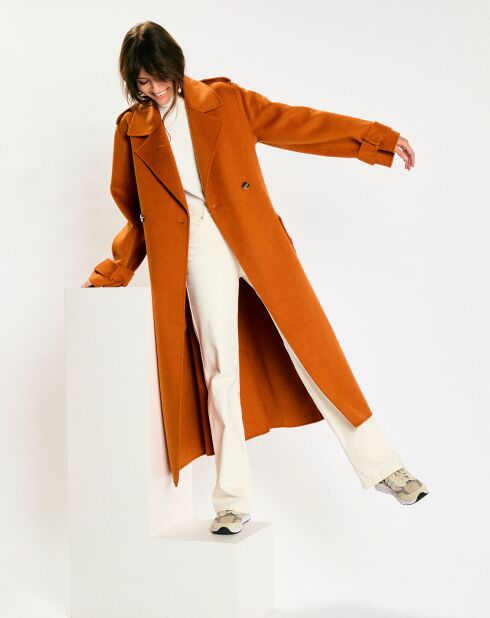 Manteau en Laine mélangée Maeve brique