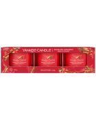 Coffret 3 Bougies parfumées votives Canelle pétillante - 1 mèche 10h