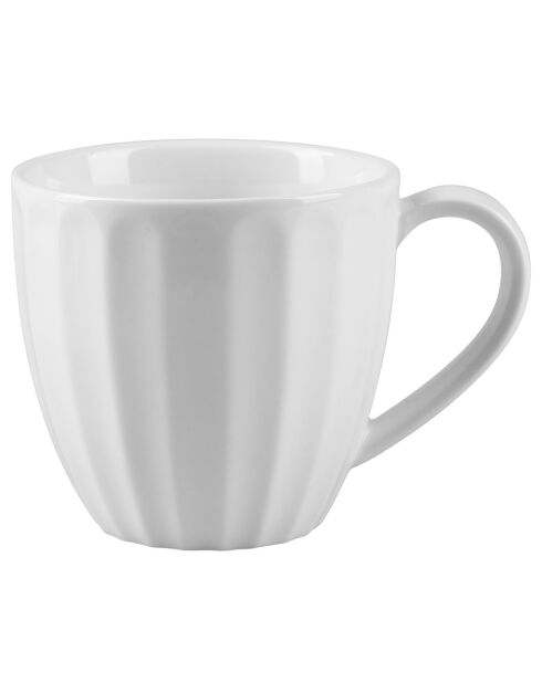 6 Tasses en Porcelaine Doux Souvenirs blanches - 21 cl