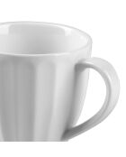 6 Tasses en Porcelaine Doux Souvenirs blanches - 21 cl