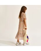 Robe Poezie à carreaux multicolore