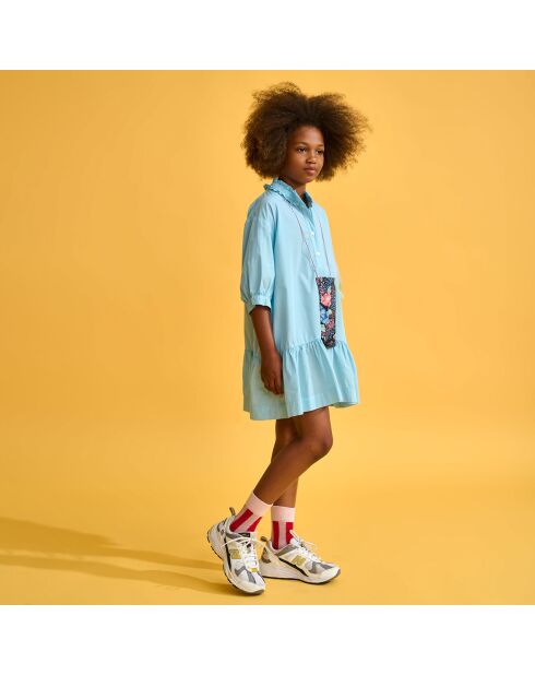 Robe en Popeline Avriel bleu ciel