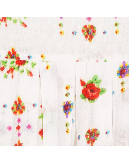 Faltenrock Haka weiß/mehrfarbig